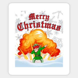 Merry Christmas Dab-splosion Sticker